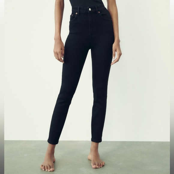 Zara Denim - Zara High Rise Black Skinny Jeans